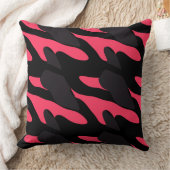 Hot pink, gray and black Camo abstract クッション (ブランケット)