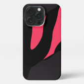 Hot pink, gray and black Camo abstract iPhoneケース (裏面)