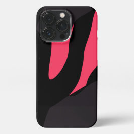 Hot pink, gray and black Camo abstract iPhone 13 Proケース