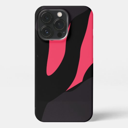 Hot pink, gray and black Camo abstract iPhoneケース (裏面)