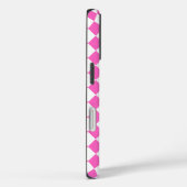 Hot Pink Harlequin Pattern Personalized Name Case-Mate iPhoneケース (裏面 / 右)