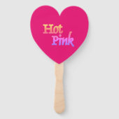 Hot Pink heart hand fans ハンドファン (裏面)