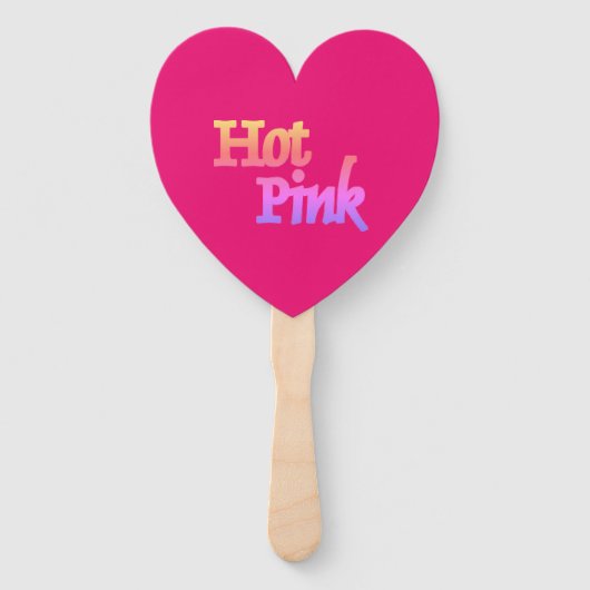 Hot Pink heart hand fans ハンドファン (正面)