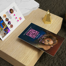 Hot Pink Instagram QR Code Business Card for Braid