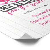 Hot Pink Last Ride For The Bride Poster ポスター (角)