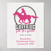 Hot Pink Last Ride For The Bride Poster ポスター (正面)