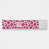 Hot Pink Leopard Print Blush Glam Animal Print サインプレート (正面)