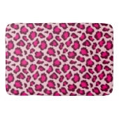 Hot Pink Leopard Print Blush  Glam Animal Print バスマット (正面)