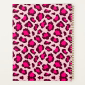 Hot Pink Leopard Print Blush Glam Animal Print プランナー手帳 (裏面)