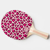 Hot Pink Leopard Print Blush Glam Animal Print 卓球ラケット (横)