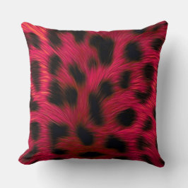 Hot Pink Leopard Print Faux クッション