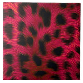 Hot Pink Leopard Print Faux タイル