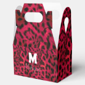 Hot Pink Leopard Print Faux フェイバーボックス (オープン)