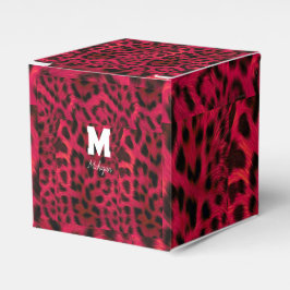 Hot Pink Leopard Print Faux フェイバーボックス