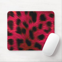 Hot Pink Leopard Print Faux マウスパッド
