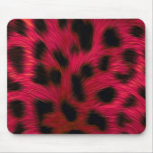 Hot Pink Leopard Print Faux  マウスパッド (正面)