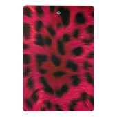 Hot Pink Leopard Print Faux ミニクリップボード (裏面)