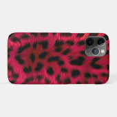 Hot Pink Leopard Print Faux  Case-Mate iPhoneケース (裏面(横))