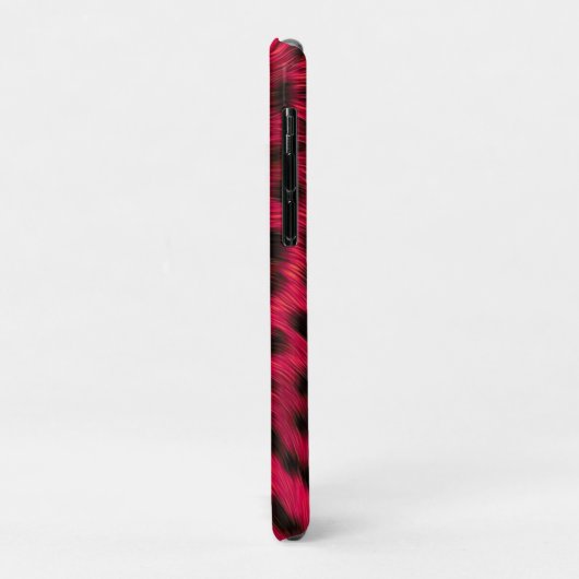 Hot Pink Leopard Print Faux Case-Mate iPhoneケース (裏面/左)