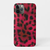 Hot Pink Leopard Print Faux  Case-Mate iPhoneケース (裏)