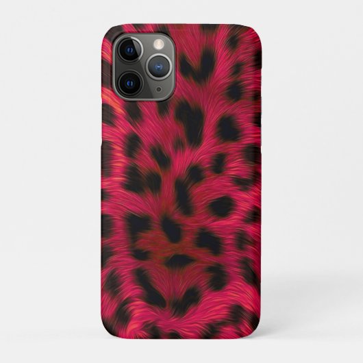 Hot Pink Leopard Print Faux  Case-Mate iPhoneケース (裏)
