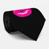 Hot Pink Lips Glamorous Illustration ネクタイ (ロール)