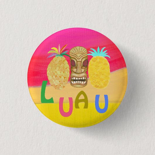 Hot Pink Luau 缶バッジ (正面)