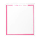Hot Pink Monogram ノートパッド (正面)