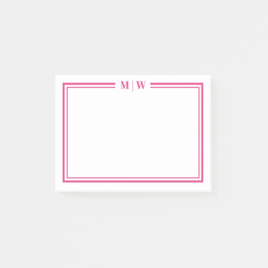 Hot Pink Monogram ポストイット (正面)