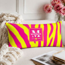 Hot Pink Neon Yellow Zebra Stripe Bold Y2K 