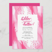 Hot Pink Older, Wiser, Hotter 30th Birthday 招待状 (正面/裏面)