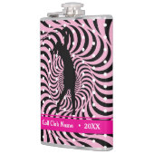 Hot Pink Opti-Dot "Birdie Juice" Bottle Flask フラスク (左)