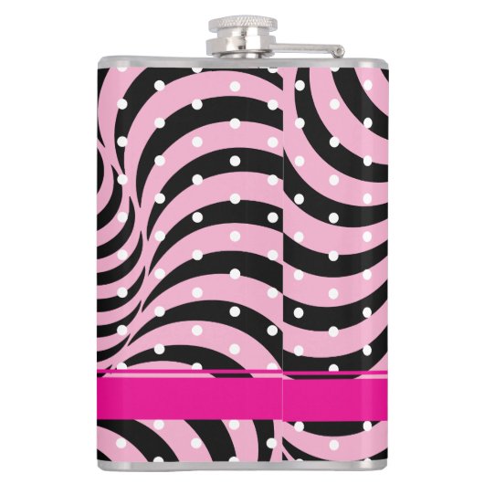 Hot Pink Opti-Dot "Birdie Juice" Bottle Flask フラスク (裏面)