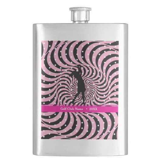Hot Pink Opti-Dot "Birdie Juice" Bottle Flask フラスク (正面)