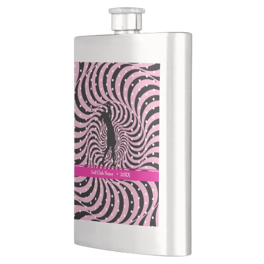 Hot Pink Opti-Dot "Birdie Juice" Bottle Flask フラスク (左)