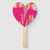 Hot Pink Outta Control heart hand fans ハンドファン (裏面)