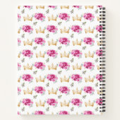 Hot Pink Princess Quinceañera Guest Book ノートブック (裏面)