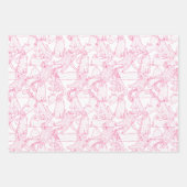 Hot Pink Scribble Cats – modern cute Pattern ラッピングペーパーシート (正面3)