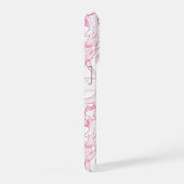 Hot Pink Scribble Cats – modern cute Pattern iPhoneケース (右側面)