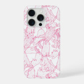 Hot Pink Scribble Cats – modern cute Pattern iPhoneケース (裏面)