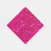 Hot Pink Sequin スタンダードランチョンナプキン (角)