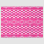 Hot Pink Snowflake & Floral Fair Isle Christmas 薄葉紙 (正面)