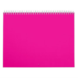 Hot Pink Solid Color Background | Vibrant Design カレンダー