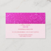 Hot Pink Sparkle Feminine Branding Cake Care  名刺 (裏面)