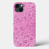 Hot pink water droplets Case-Mate iPhone case iPhoneケース (裏面)