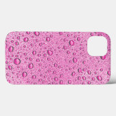 Hot pink water droplets Case-Mate iPhone case iPhoneケース (裏面 (横))
