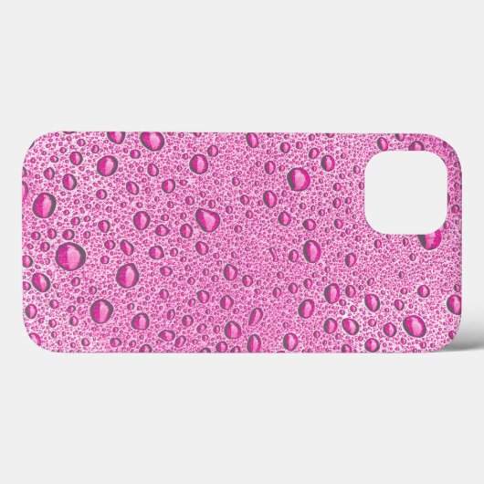 Hot pink water droplets Case-Mate iPhone case iPhoneケース (裏面 (横))