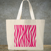 Hot Pink Wavy Animal Print Tote ラージトートバッグ