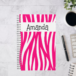 Hot Pink Wavy Animal Print Tote Sketch ノートブック