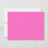 Hot Pink Wavy Frame Note Card 招待状 (裏面)